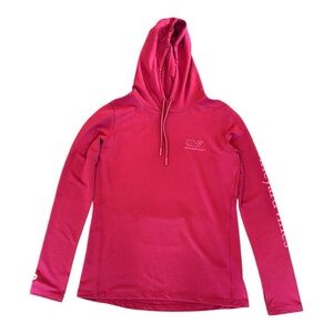 Vineyard Vines Performance Hoodie Sz S Pullover Purple Pink Zipper Drawstring